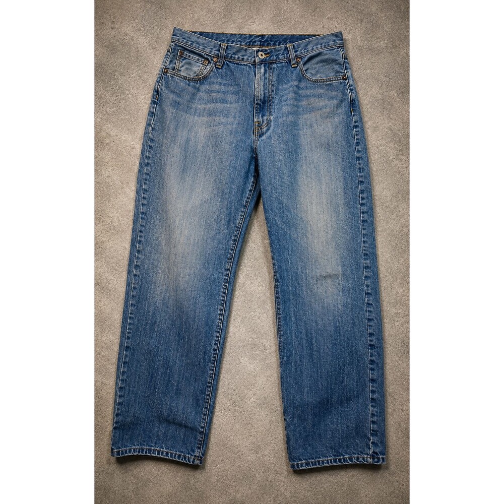Lucky Brand Straight Leg Jeans Mens 36x30 Light Wash Blue Denim Classic Fit